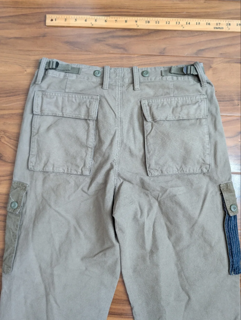 Lucky Brand Mens 32 Military Green Cargo RMen's Patchwork Cargo Pants - Olive - Picture 8 of 16